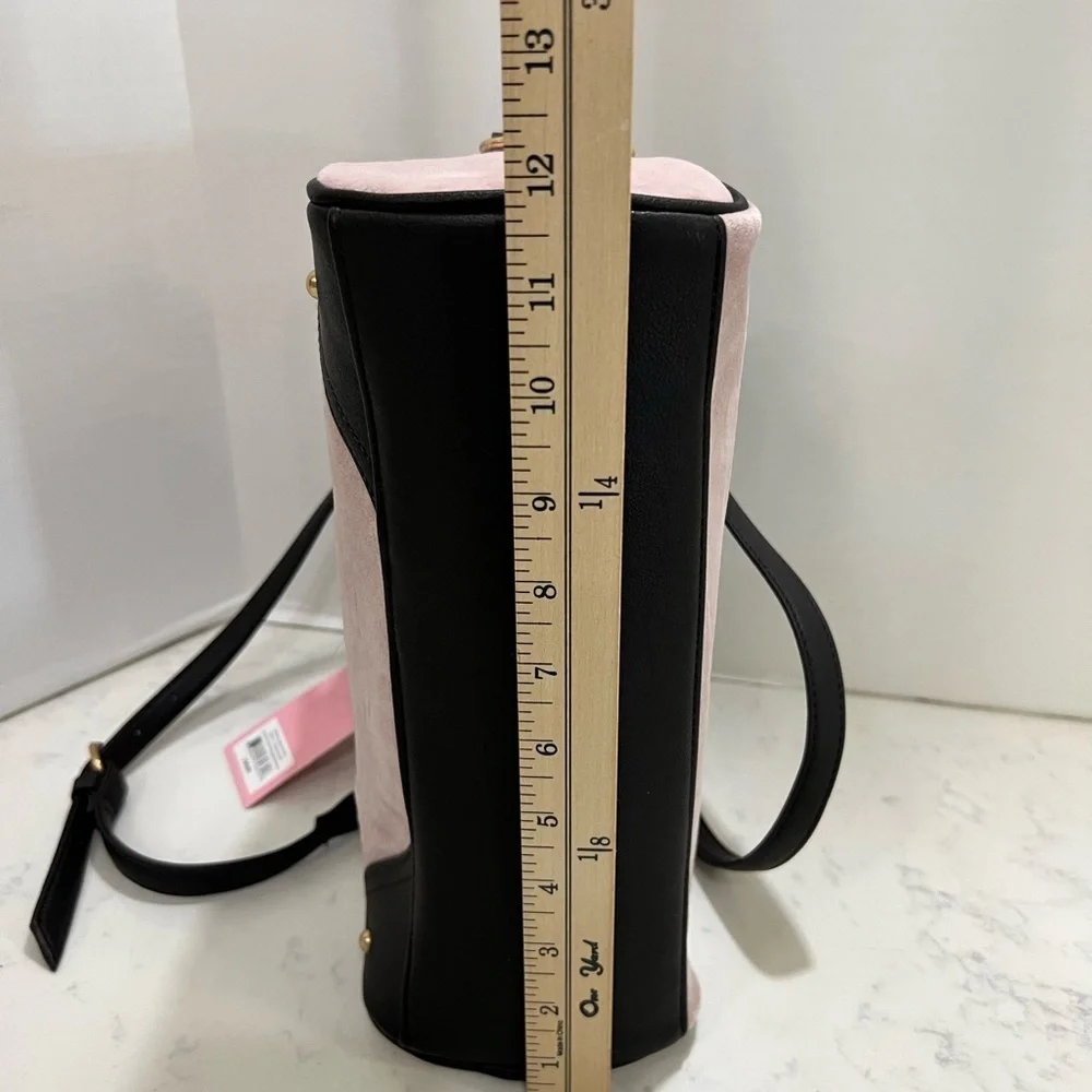 JUICY COUTURE SOFT PINK SATCHEL WITH BLACK ACCENTS